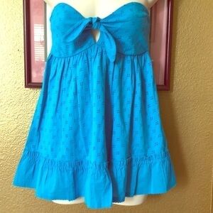 BNWT-J.LO Tube baby doll tie on chest & Frill hem.